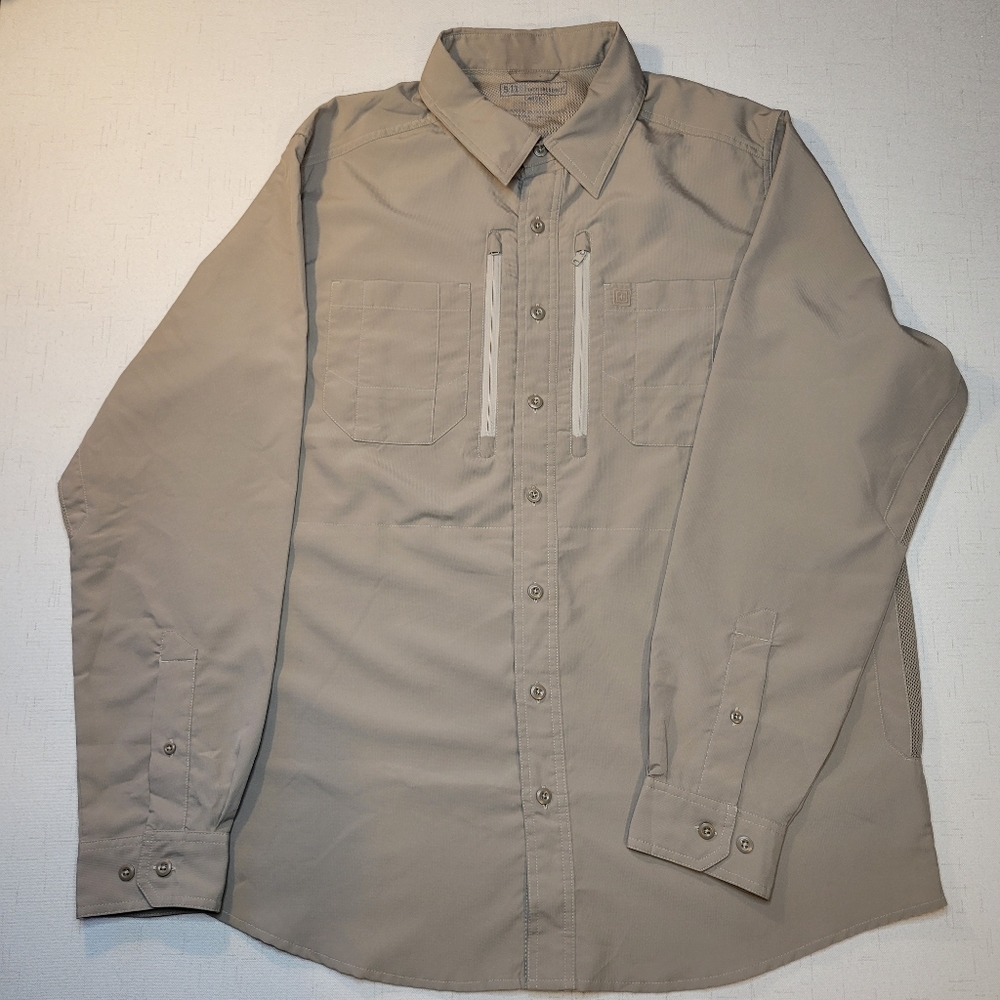 5.11 Tactical Traverse LS Khaki Button Up
